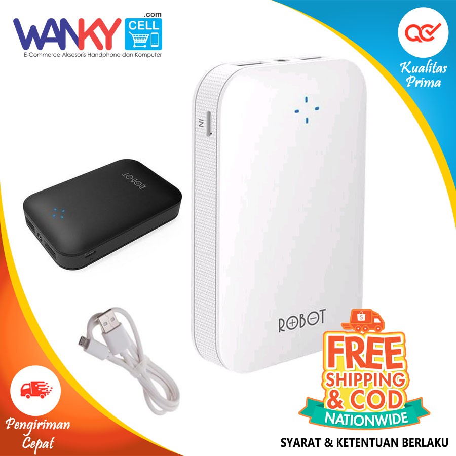 Power Bank Terlaris Fast Charging Mini Bisa COD Murah Terbaik K9J2 Power Bank Robot RT7300 6600mAh O