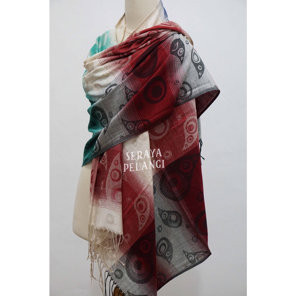 Pashmina Cashmere Keong 33 | Pasmina Motif | Selendang | Scarf | Syal | Shawl | Souvenir | Hadiah Ulang Tahun | Birthday Gift | Aksesoris Fashion | Import Quality | Grosir Murah