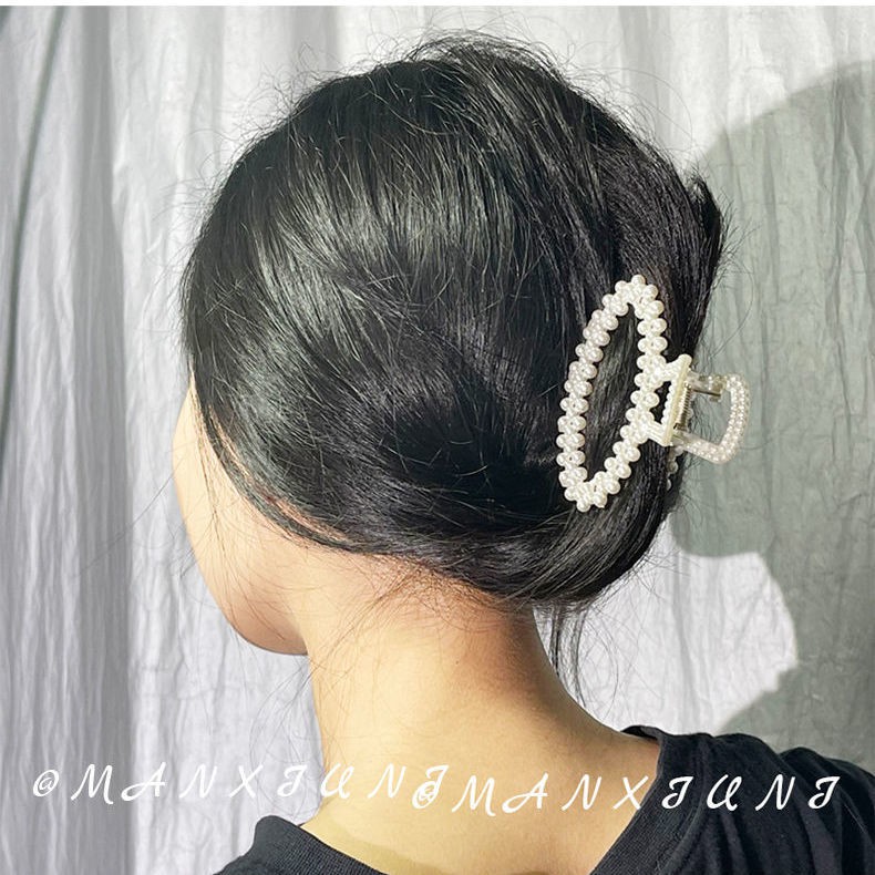 Jepit rambut korea jedai wanita elegan model baru salon mutiara 8cm 1