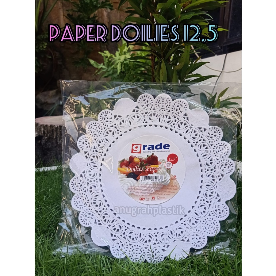 

Paper doilies 12,5 / Alas kertas renda isi 250 lbr