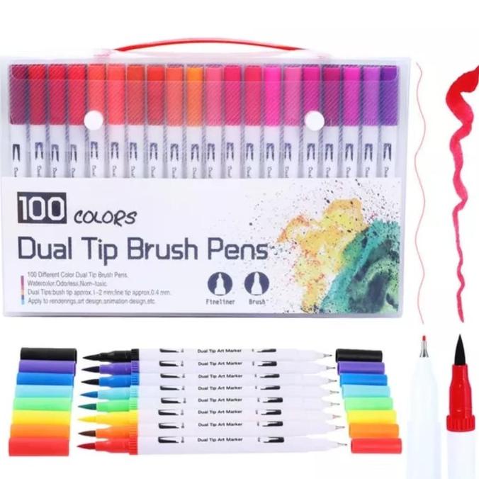 

(BISA COD) brush pen set 100 color LIMITED EDITION Kode 1181