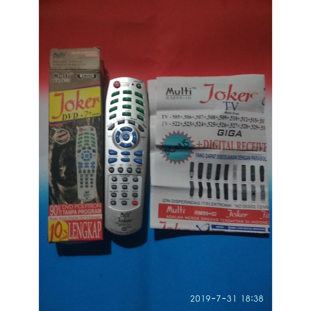 REMOT DVD/TV/TV LED JOKER SERBA GUNA