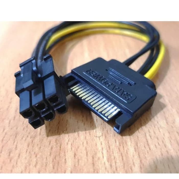 KABEL POWER SATA 15 PIN TO 6 PIN PCI-E VGA CARD 15PIN TO 6PIN