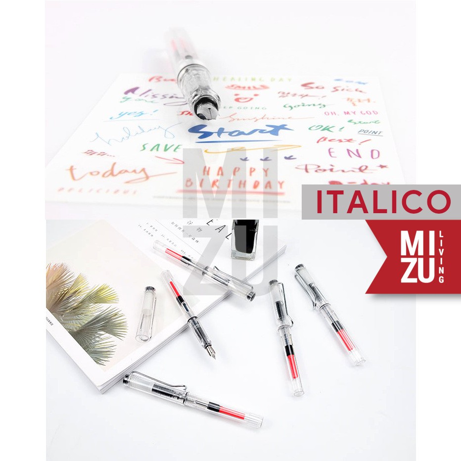 MIZU ITALICO Calligraphy Parallel Fountain Pen Italic Stainless Steel Nib