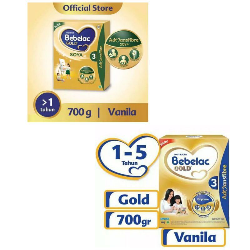 Bebelac Gold 3 Vanila / Madu / Soya Vanila 700g