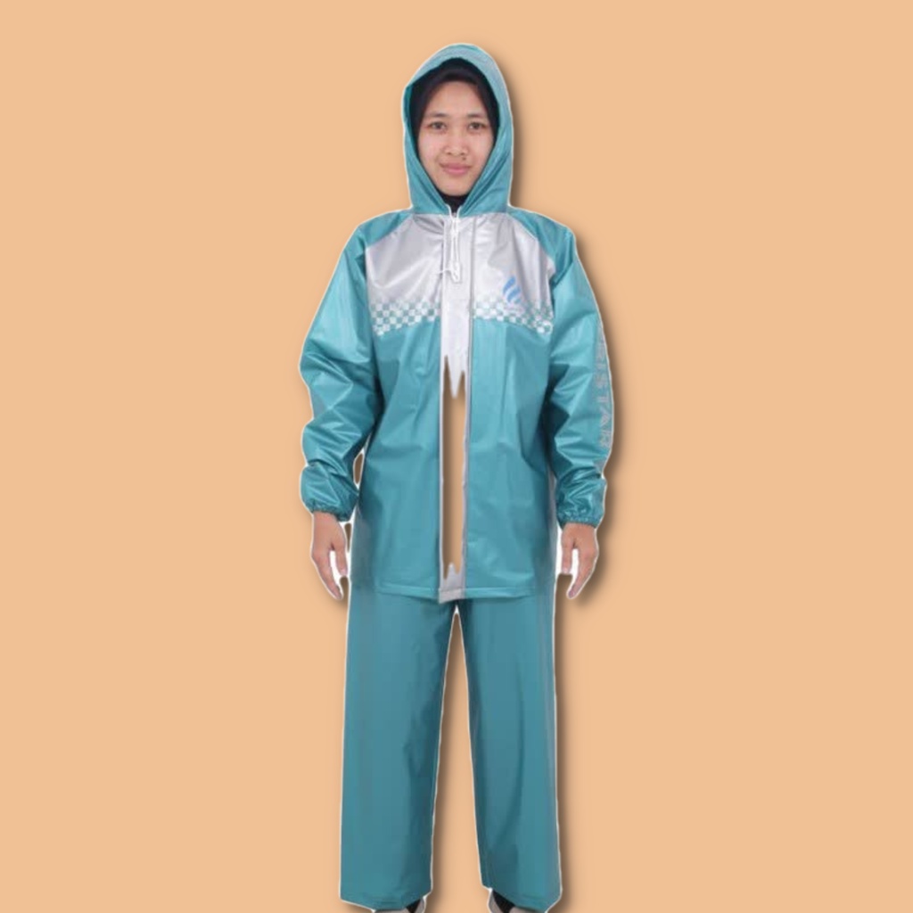 Jas Hujan Stelan Jaket Celana Remaja Raincoat Plevia Premium Mantel Ujan Backpack Setelan Ke102