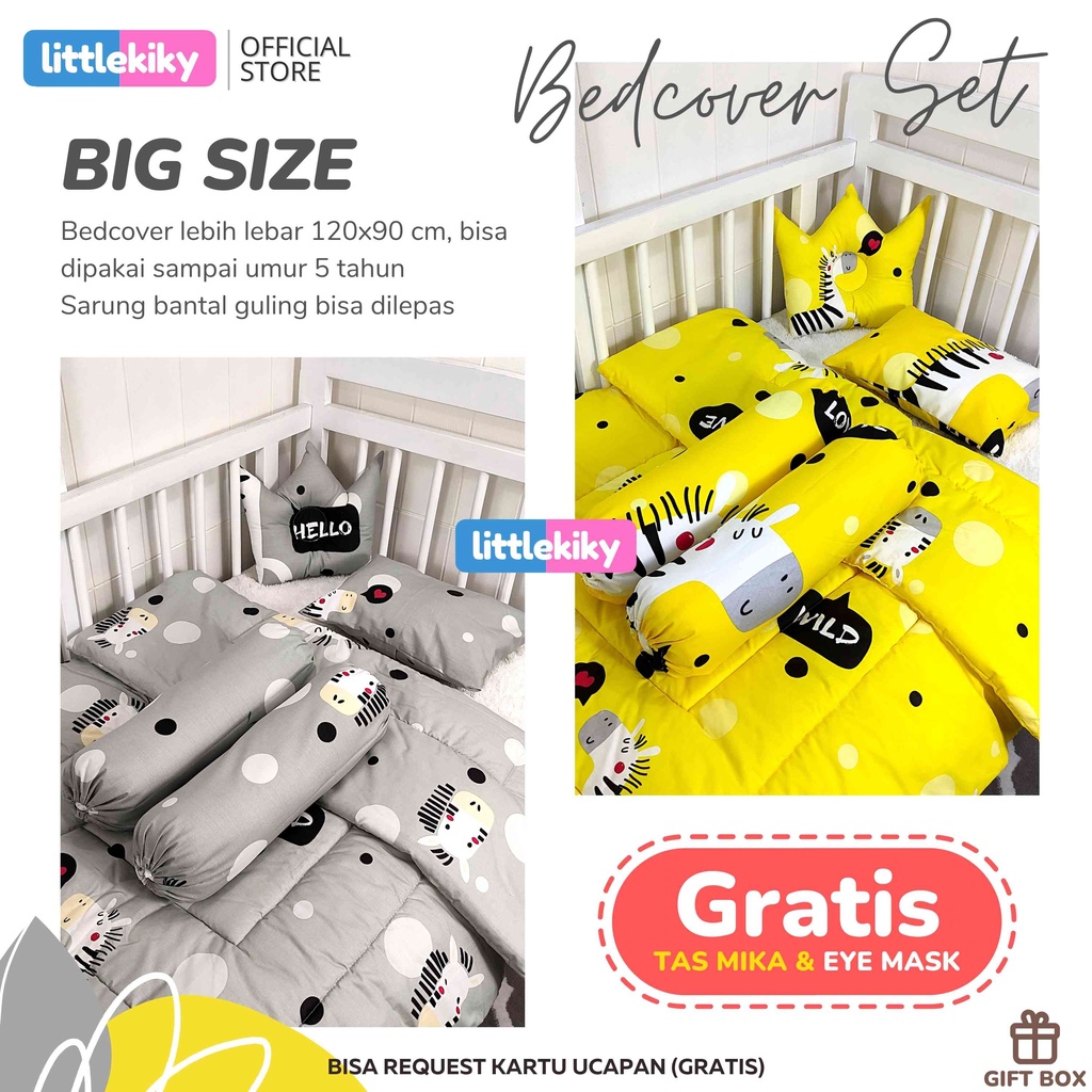 Bedcover Bayi Set Lengkap ( Bedcover, Bantal Guling Bayi, Bantal Crown ) Kado Bayi-5