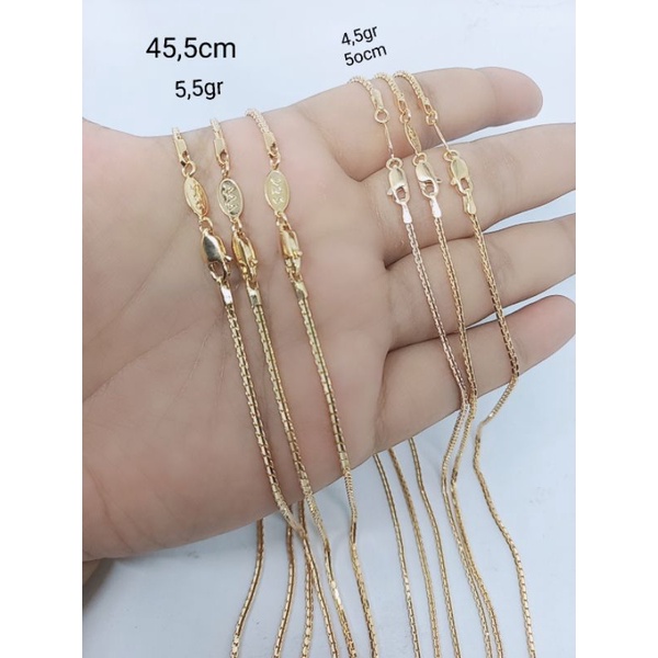 KALUNG PERAK ASLI 925 LAPIS EMAS/KALUNG ITALI SANTA/KALUNG ASLI SILVER/KALUNG FASHION WANITA