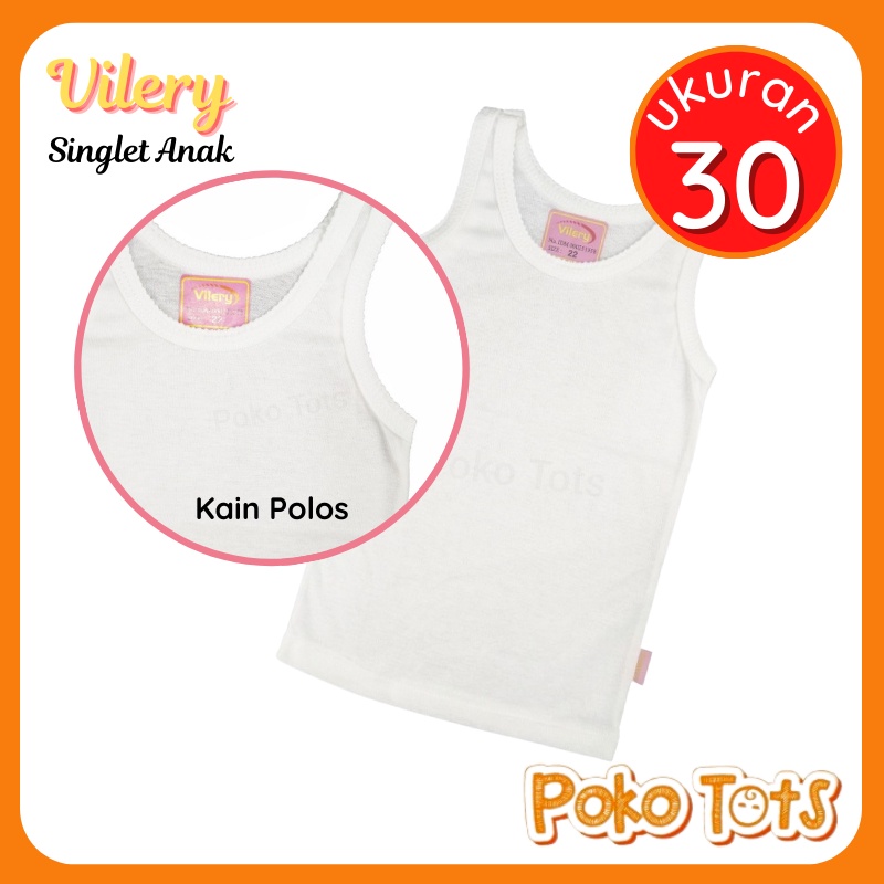 Vilery Singlet Anak Ukuran 30 Kaos Dalam Lembut WHS