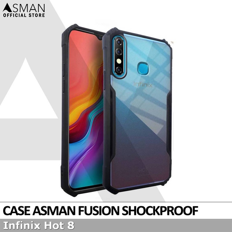 Asman Fusion Infinix Hot 8 Case Premium Amor Acrylic