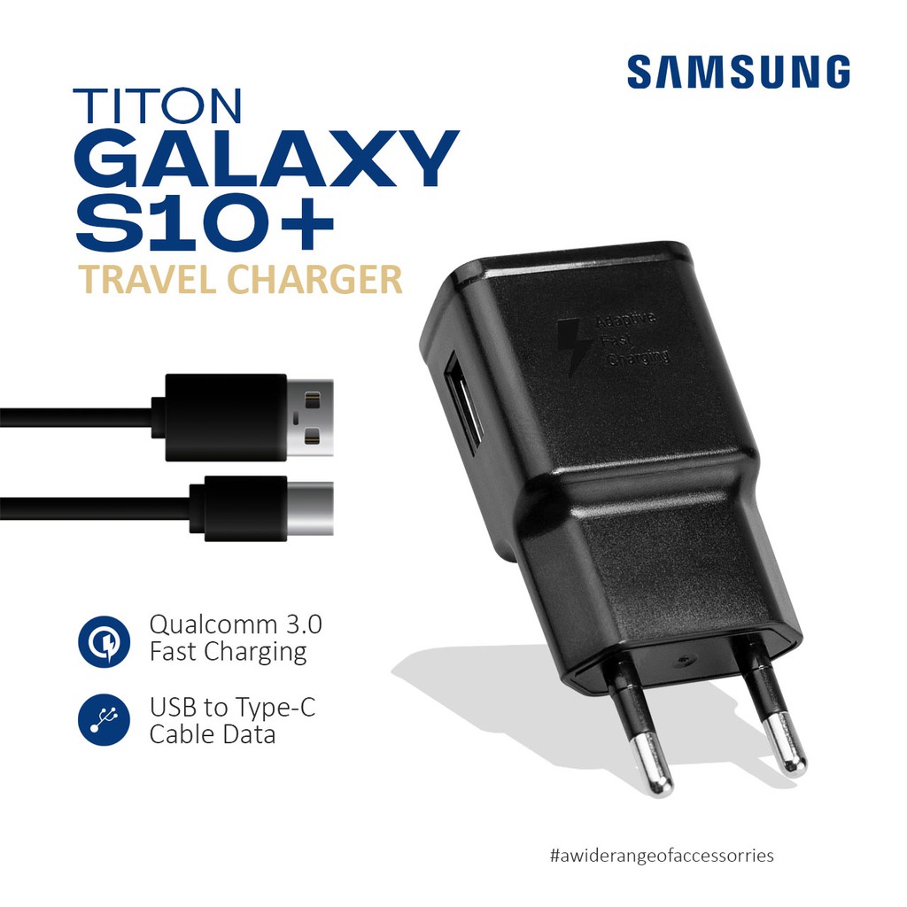 [7.7] CHARGER SAMSUNG Qualcomm Travel Charger Titon Original Samsung S10+ Type-C