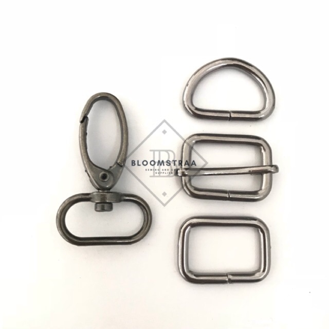 Set Ring kait black nikel 2cm 20mm ring pengait besi nickle hitam 2 cm 20 mm