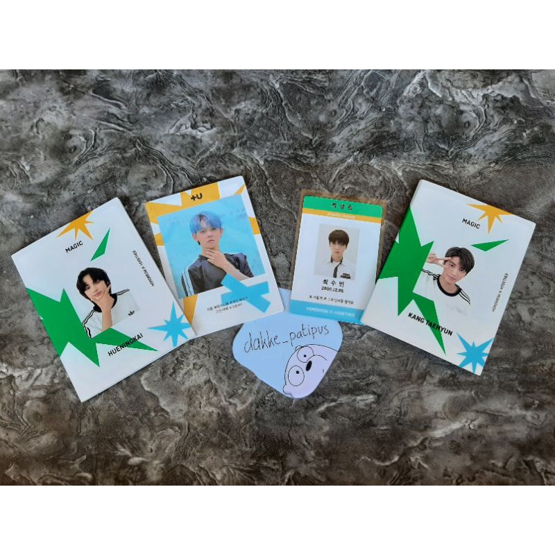 TXT Photocard dan ID Pad TDC: Magic Soobin Yeonjun Taehyun Huening Kai