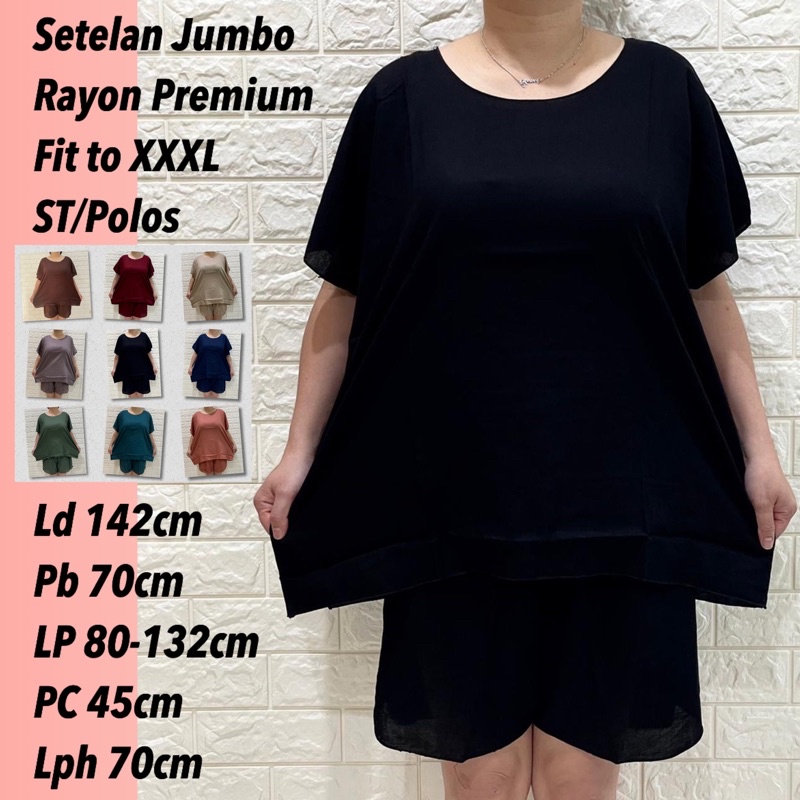 SETELAN BAJU BALI POLOS JUMBO XXXL REAL PICT