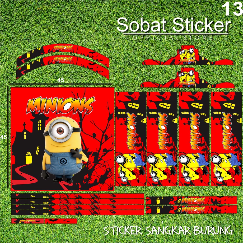 Stiker Decal SANGKAR KOTAK KICAU MANIA Sangkar EBOD JAYA Sangkar ORIQ JAYA Sangkar Kicau MANIA KACER