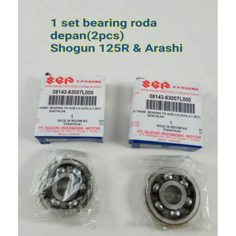 BEARING LAKER LAHER RODA DEPAN SUZUKI SHOGUN 110 SHOGUN R 110 SHOGUN R 125 ARASHI 125 SMASH 110 OLD SMASH TITAN CAKRAM NEW SMASH ORI SGP isi 2pc