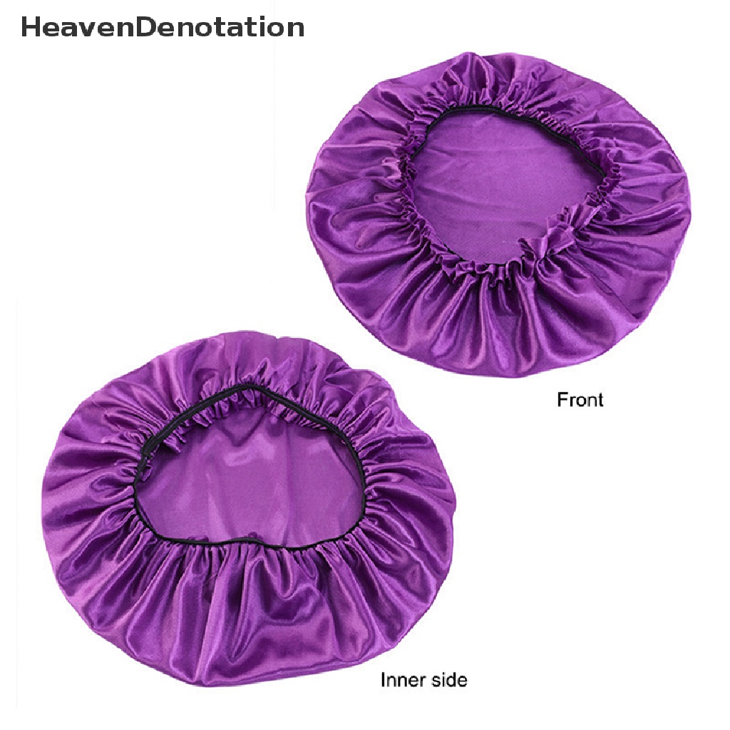 [HeavenDenotation] Satin Solid Sleeping Hat Bonnet Night Sleep Cap Hair Care Bonnet Nightcap