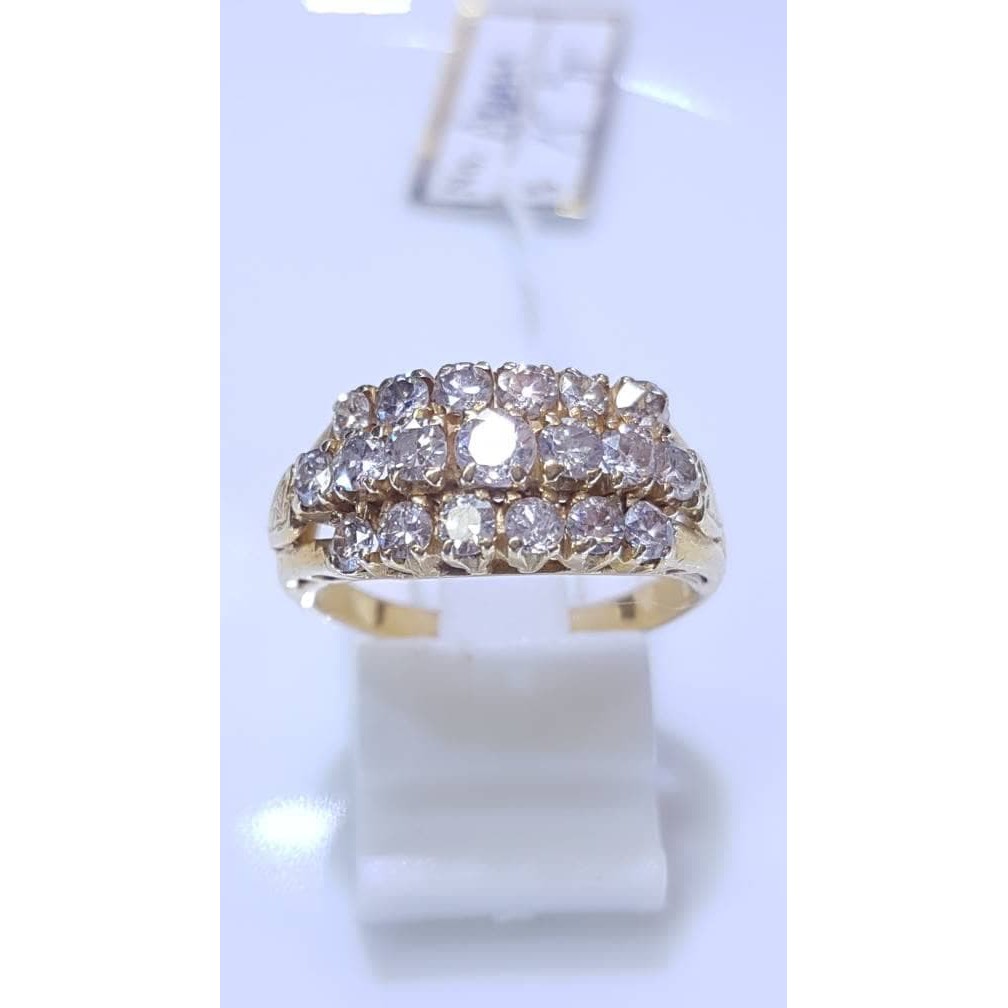 Cincin Wanita Kawin Nikah Original Emas Gold 18k Berlian Diamond Eropa Putih Asli DK1454