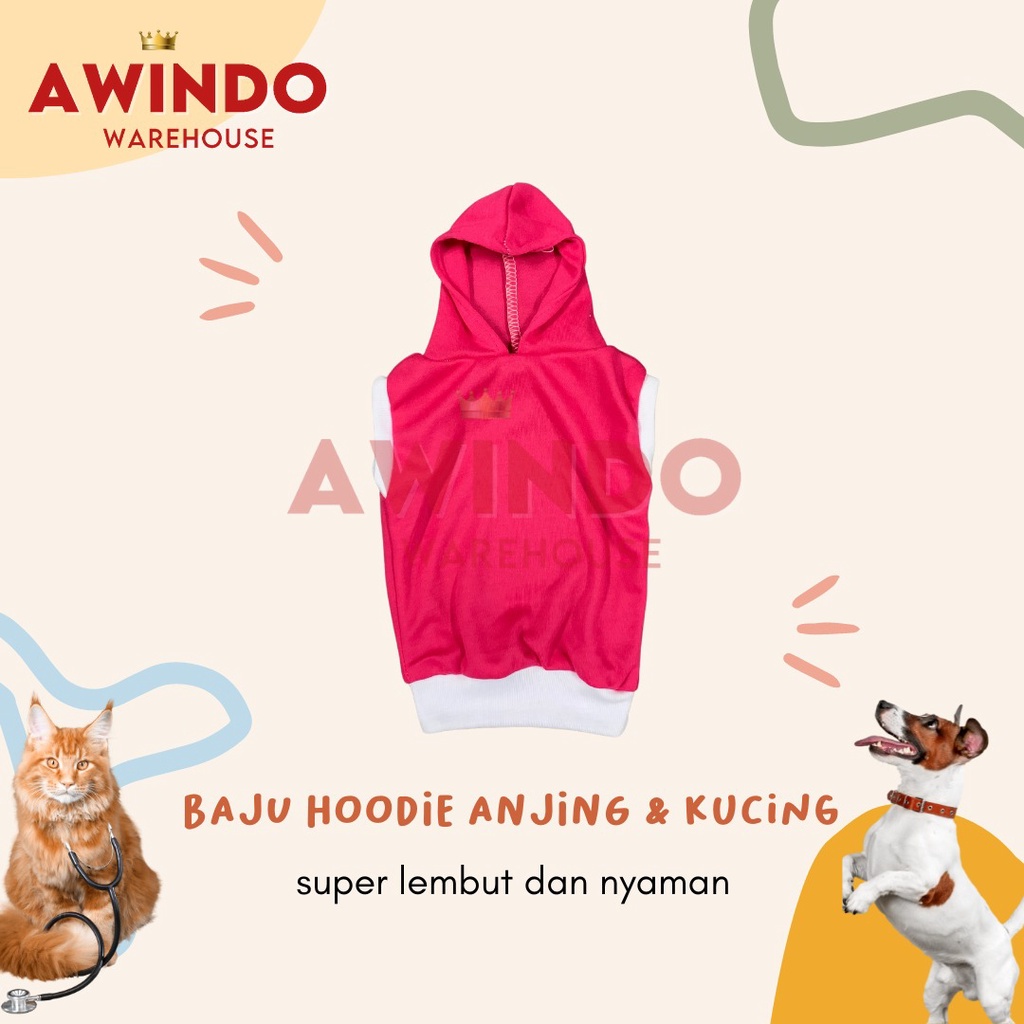 BAJU KUCING ANJING - Hoodie Baju Hewan Kucing Anjing Free Size
