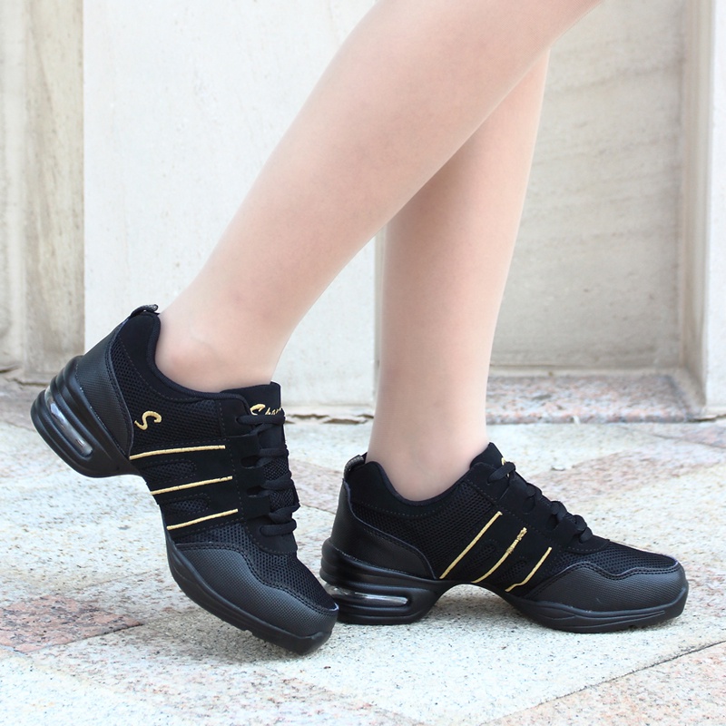 Sepatu dansa Wanita  Sepatu siswa Sepatu Sneakers Wanita Bahan  Gaya Modern Breathable Lembut Untuk Dansa Jazz yang anti selip