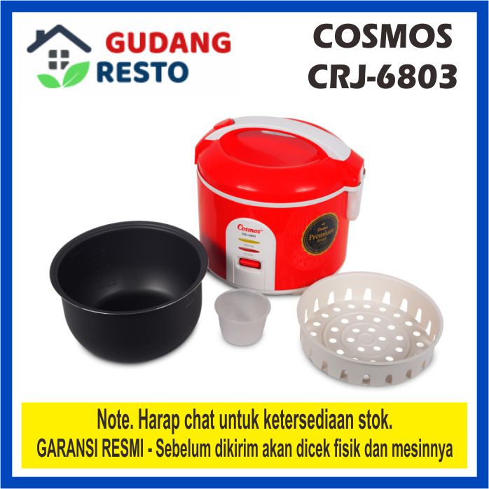 COSMOS CRJ 6803 MAGIC COM 1.2 L RICE COOKER HARMOND CRJ6803 1.2L PENANAK NASI 3in1 ANTI LENGKET