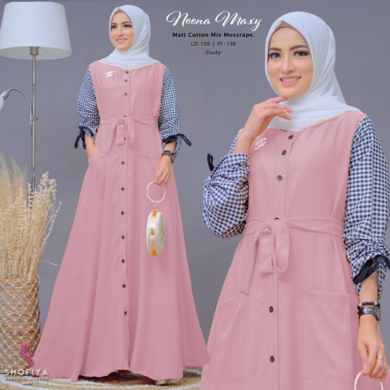 noonaa dress by shofiya ori dress shofiya dress kotak gamis kotak gamis polos gamis katun gamis sera