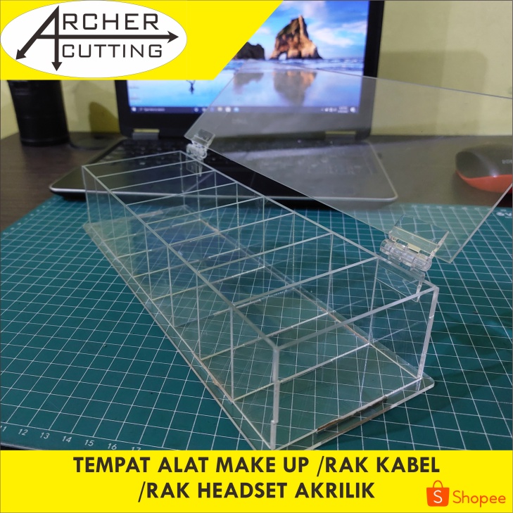 ORGANIZER KABEL RAK KABEL CHARGER ORGANIZER SEBAGUNA KOTAK MAKE UP KOSMETIK AKRILIK