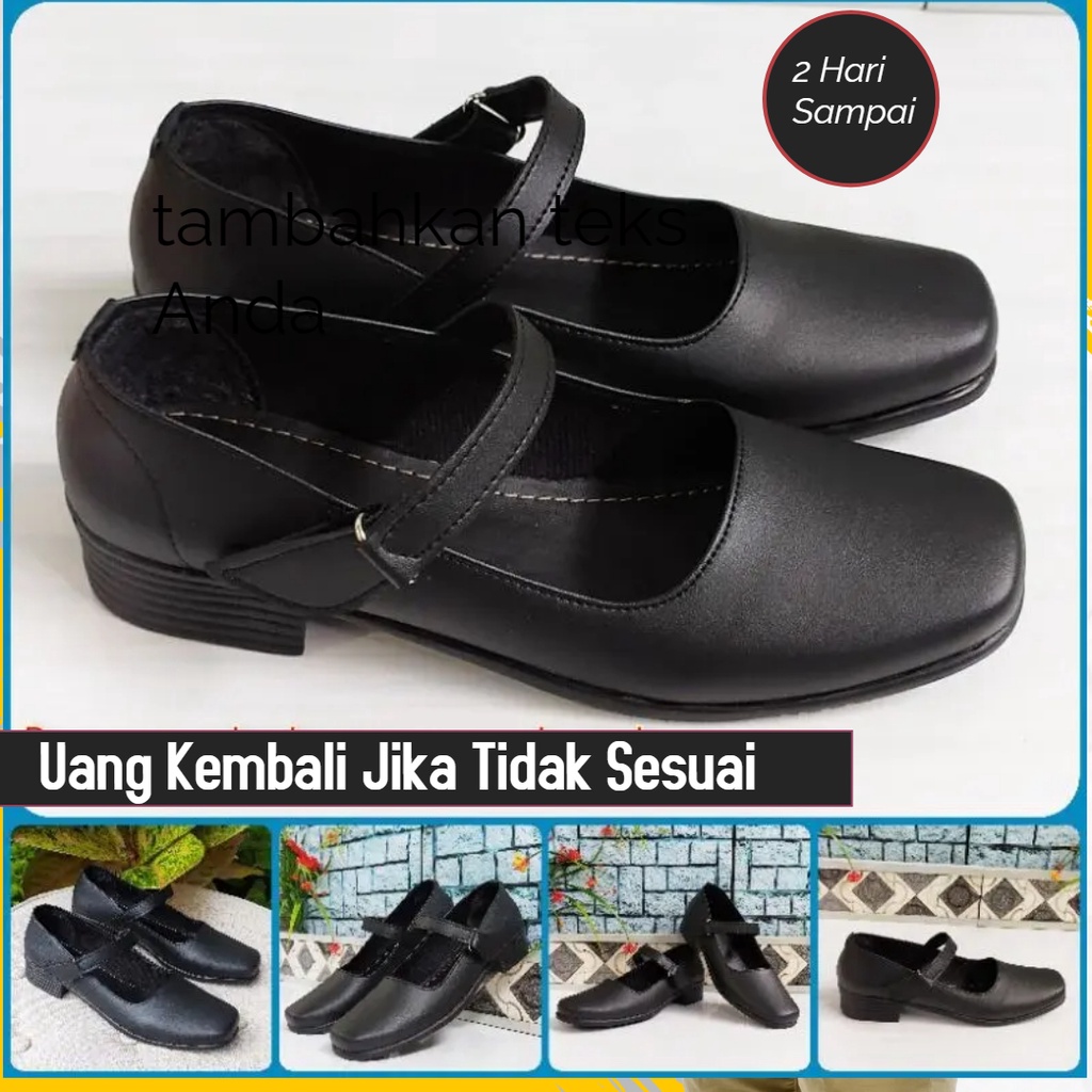 Sepatu Pantofel Wanita 3 Cm Hak Tahu Hitam Polos Formal Guru Sekolah Kantor Kerja Sepatu Pantofel Wanita Hitam Kerja Sekolah SEPATU PANTOFEL HITAM HAK 3CM PASKIBRA 36-40