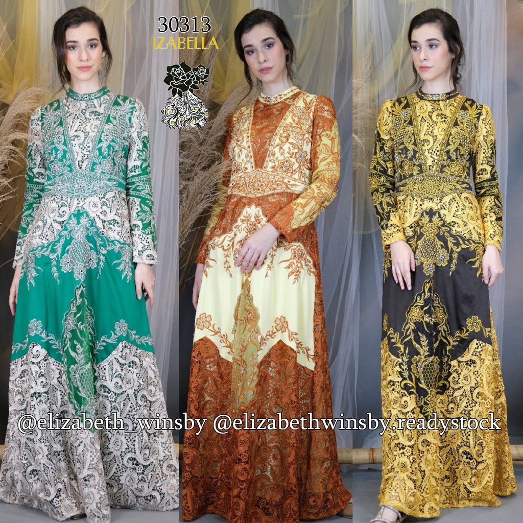 Jual Dress Gamis Elizabeth  winsby Fashion Muslim Gamis 