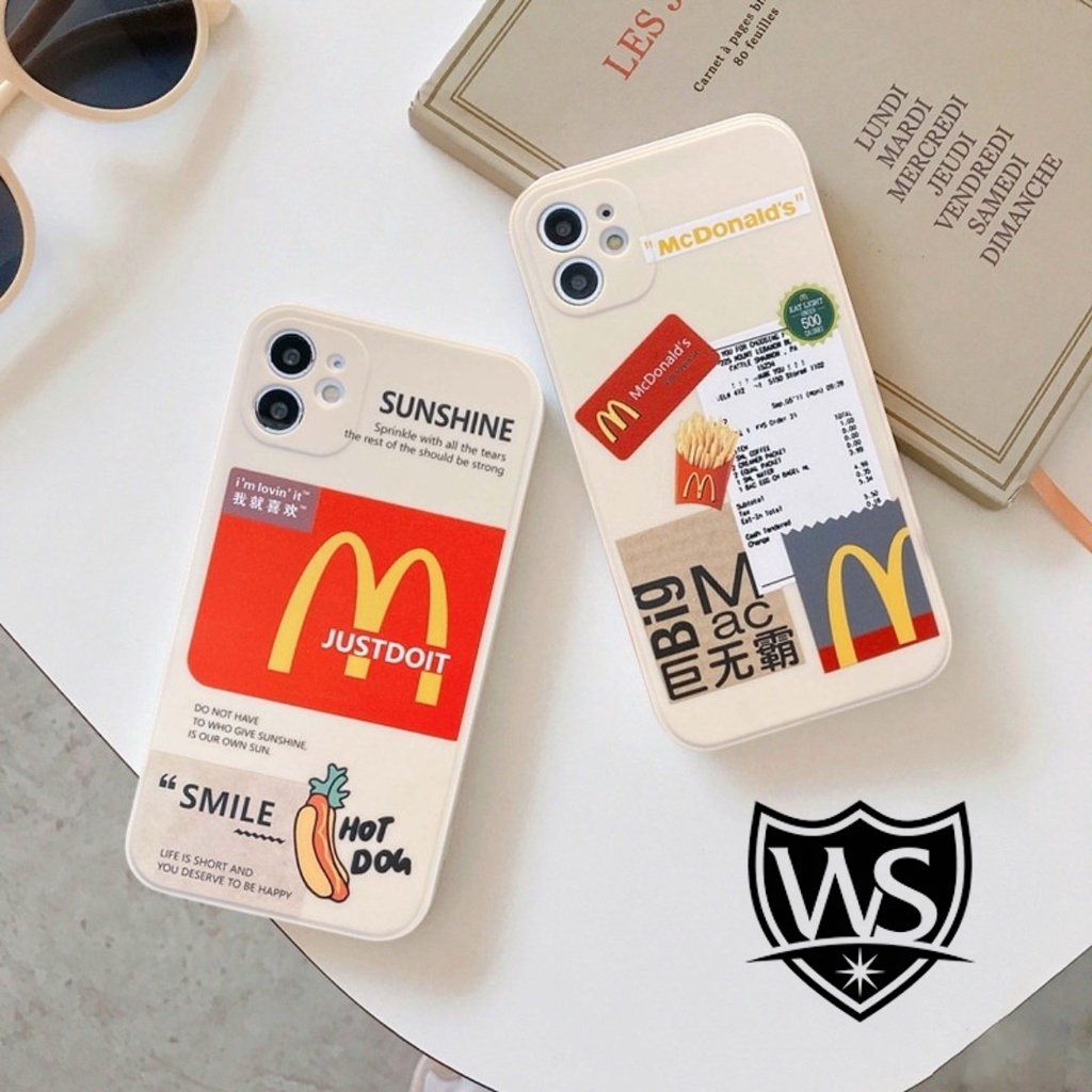 Case softcase Casing McDonald's MCD Straight Cube Soft Case Type Hp redmi 9A 9C NOTE 5 7 8 9 10 PRO