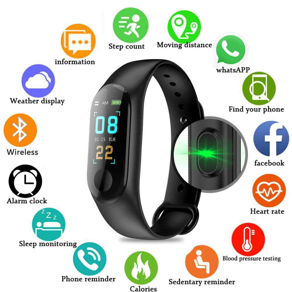 Intelligence Health Bracelet M3 smart watch Jam Tangan