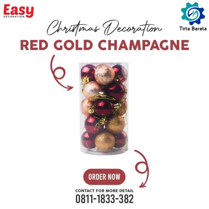 

[PROMO SPESIAL] HIASAN BOLA NATAL 4CM MERAH AKSESORIS CHRISTMAS DECORATION 20 PCS