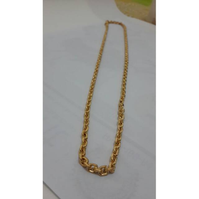 Kalung Nori sedang Lapis emas 24k