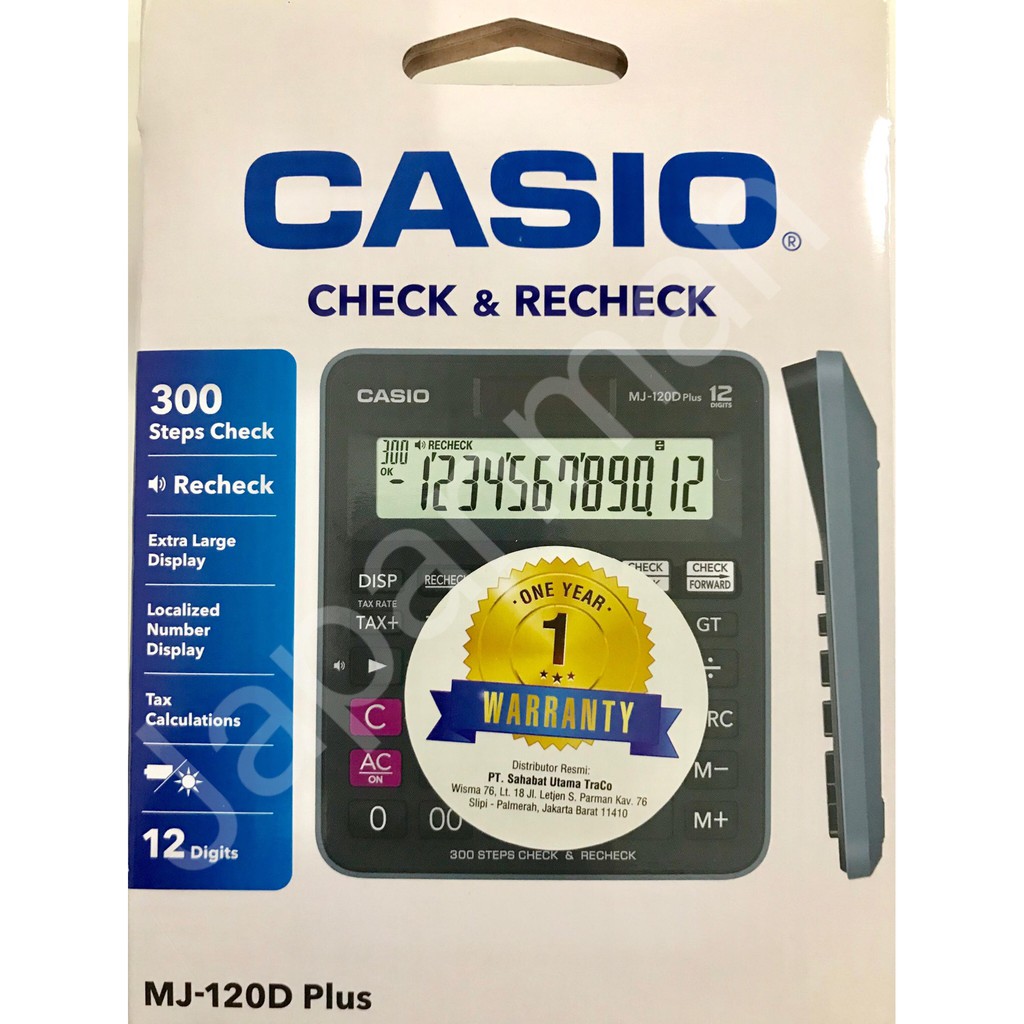 

Casio Kalkulator Meja MJ 120 D Plus Desktop Calculator