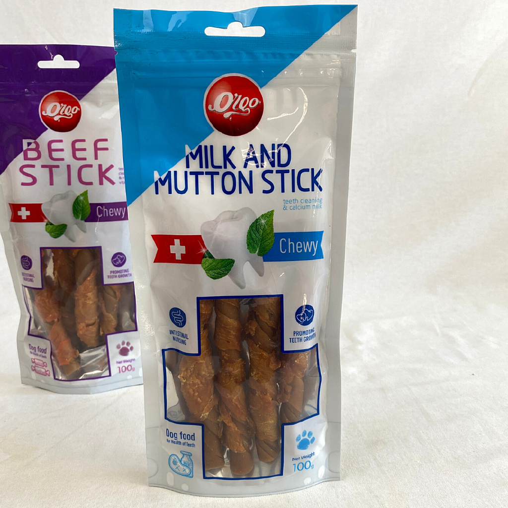 

ORGO Snack Dental Anjing Milk And Mutton Stick 100g