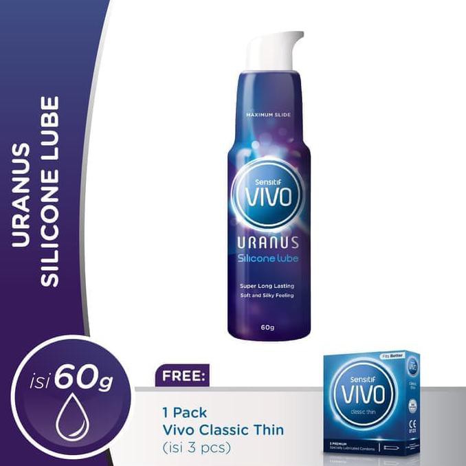 PROMO VIVO URANUS SILICONE LUBE - Pelumas Lubricant Silikon -Aman dgn Kondom