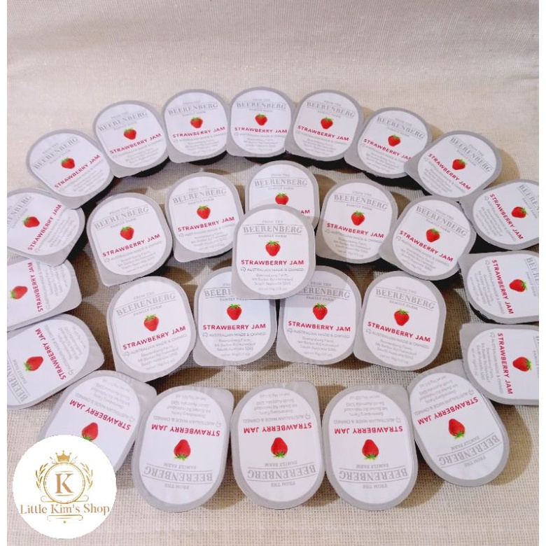 

READY EXP 03/25 Beerenberg Strawberry Jam Single Pack 14 gr ( GLUTEN FREE- VEGAN )/ Selai Buah Stroberi 14 gr / BEST SELLER / Little Kim's Shop