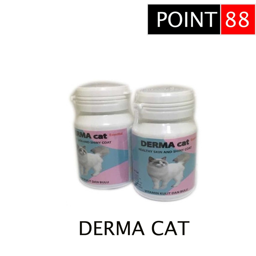 Obat DERMA CAT Vitamin Bulu &amp; Kulit Kucing, Anti Rontok