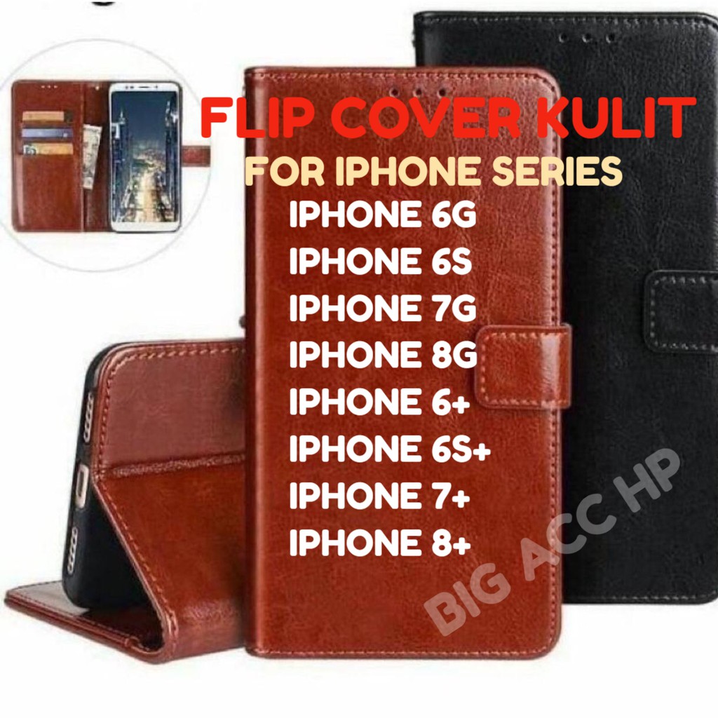 Sarung Flip Case Wallet Sarung Dompet Iphone 6G 6S 7G 8G 6+ 6S+ 7+ 8+