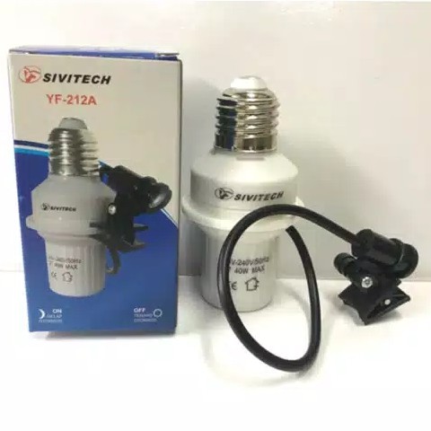 FITTING LAMPU SENSOR SIVITECH hemat listrik otomatis sensor cahaya lampu teras