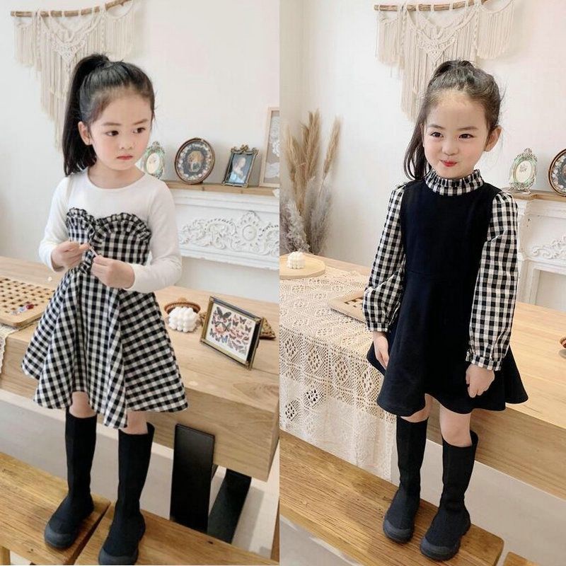 dress anak perempuan , dress anak kotak kotak , baju lebaran- DA204