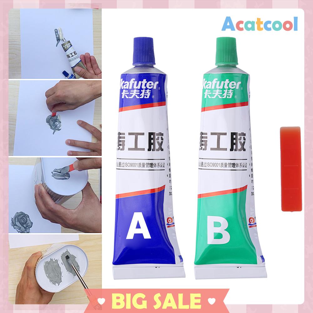 2pcs AB Lem Super Glue Untuk Reparasi Metal / Besi / Baja