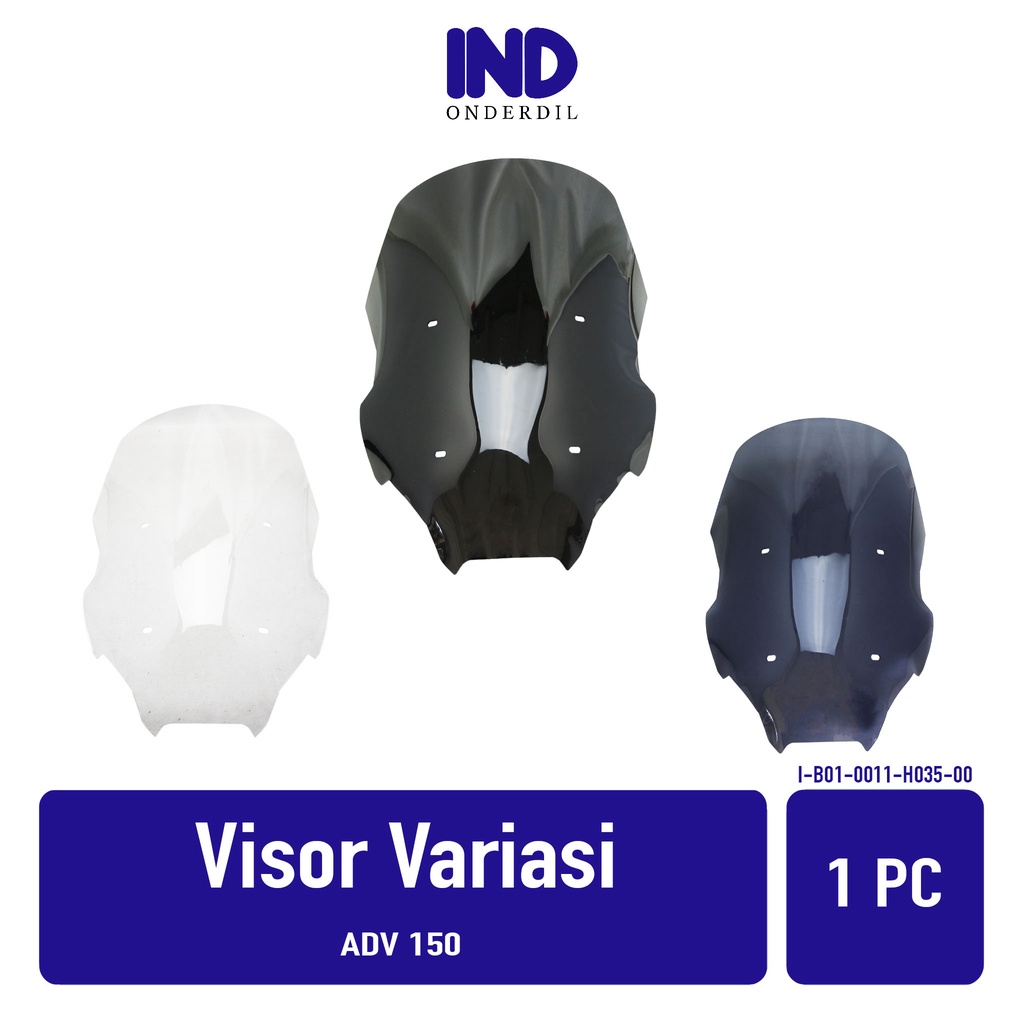 Visor-Windshield-Winsil-Winshild Variasi ADV 150 Hitam-Riben-Ribben-Bening-Transparan