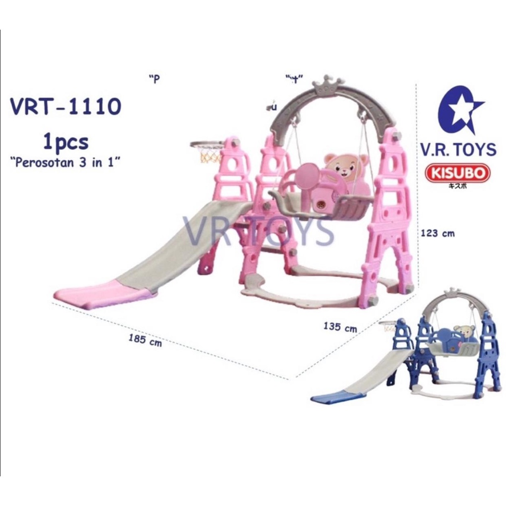 SHTOYS -
MAINAN ANAK PEROSOTAN AYUNAN 3IN1 MERK KISUBO VRT-1110