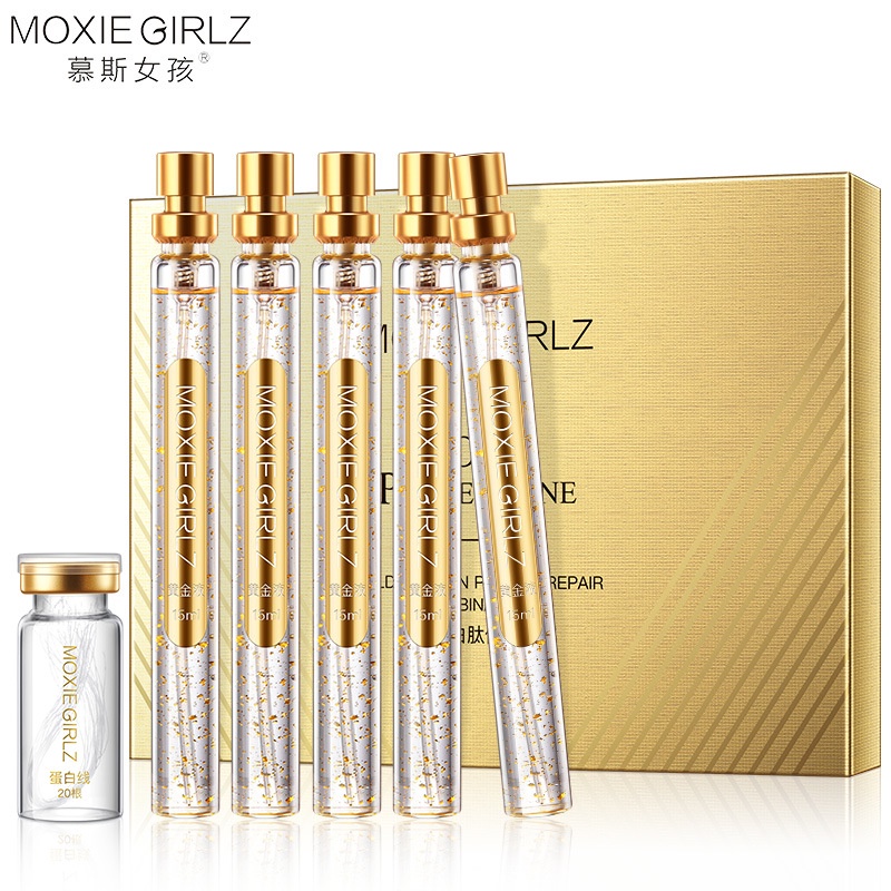 Moxie Girlz Gold Serum + Benang Collagen Pengencang Wajah Penghilang Kerutan