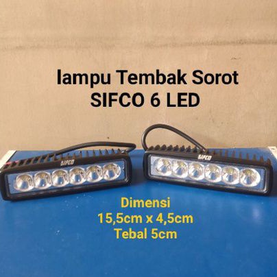 Lampu Tembak Sorot SIFCO 6 LED PUTIH