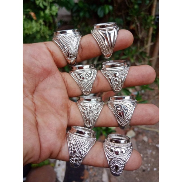 ( HARGA PERKODI ) GROSIR RING ALPAKA / EMBAN SUPER MOTIF NEWI