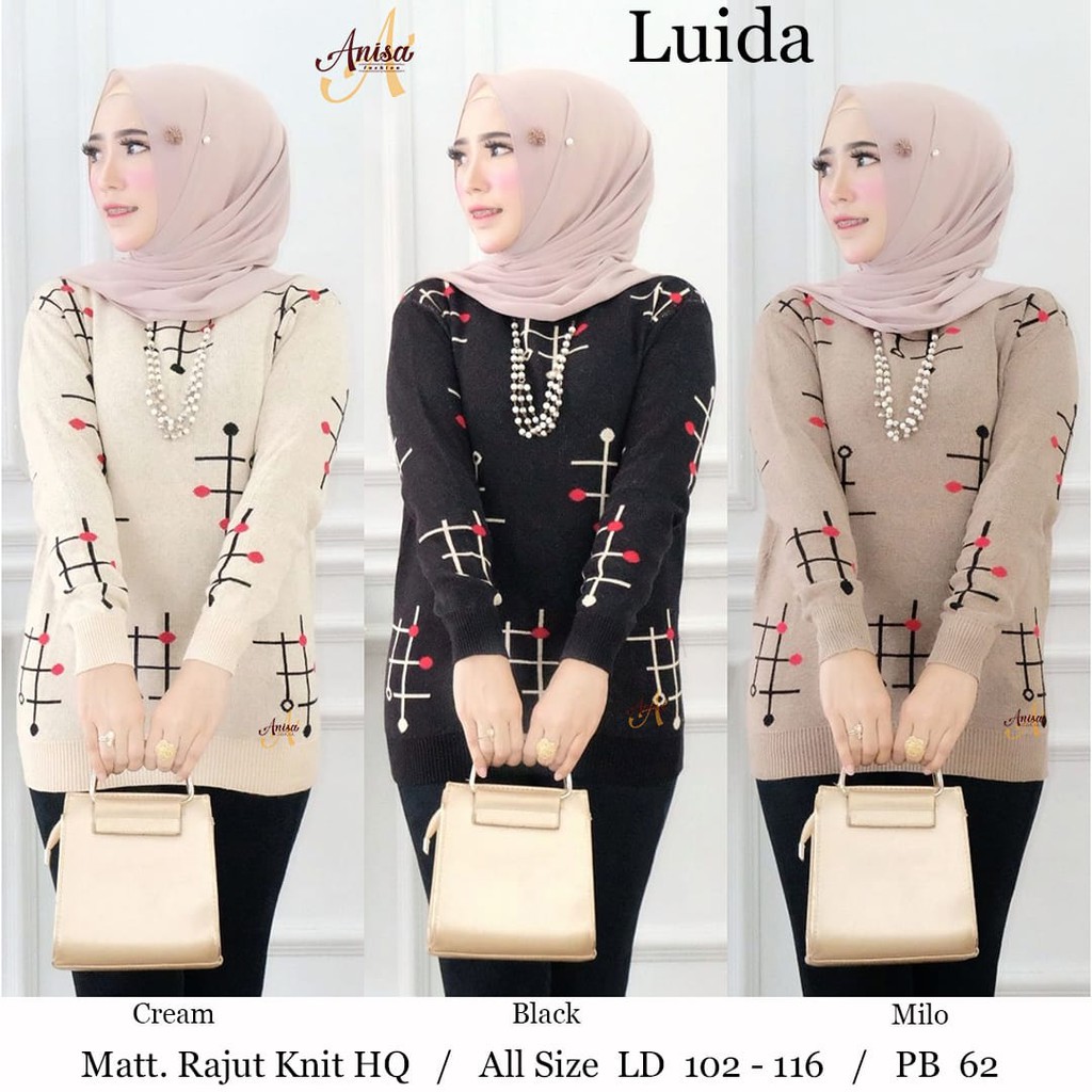 Kaos Wanita Cantik Atasan Remaja Lengan Panjang Rajut Terbaru