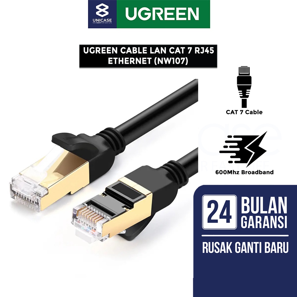 Cable LAN CAT 7 RJ45 UGREEN Ethernet 10Gbps 600Mhz FTP Internet Kabel