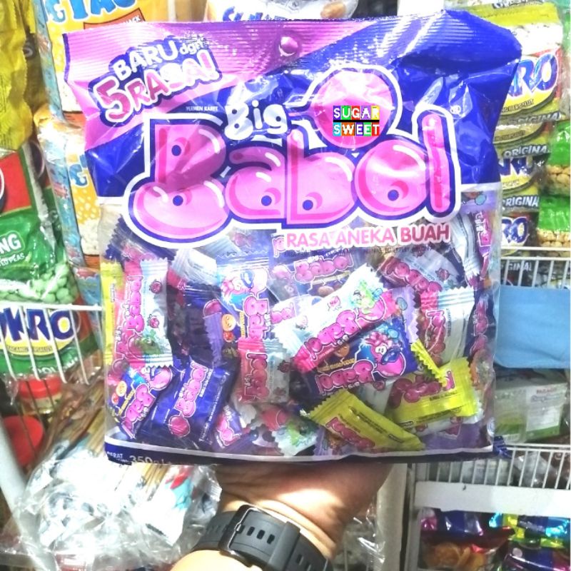 

Permen Karet Big Babol Rasa Aneka Buah (5 Rasa) Kemasan Besar isi 100 Pcs 350 Gr